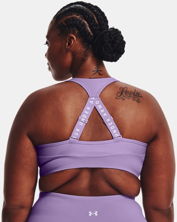 Soutien-gorge de sport à maintien modéré UA Infinity Rib pour femme, Purple, pdpMainDesktop image number 6